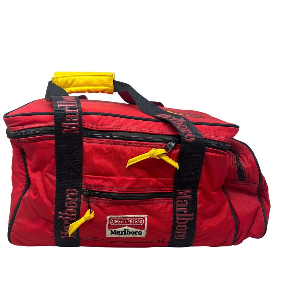 Vintage Marlboro Adventure Team Lizard Rock Cooler Bag Red Insulated Travel Tote